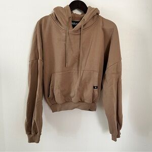 Popflex Pullover Cloud Hoodie and Rollover Sweatpants matched set - Milk Tea, XS